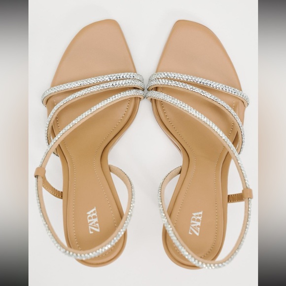 Zara limited edition rhinestone strap heels - Picture 5 of 6
